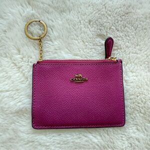 NEW!!! Coach small pink wallet/ keychain Retail 110$